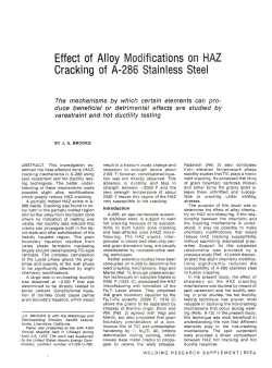 Effect of Alloy Modifications on HAZ Cracking of A