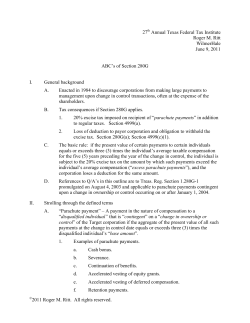 ABC`s of Section 280G