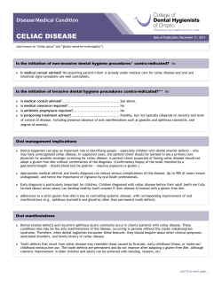 CDHO Factsheet Celiac Disease