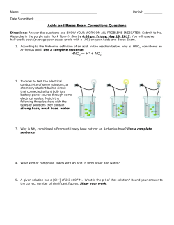 Acids and Bases Corrections