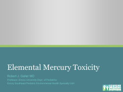 Elemental Mercury Toxicity