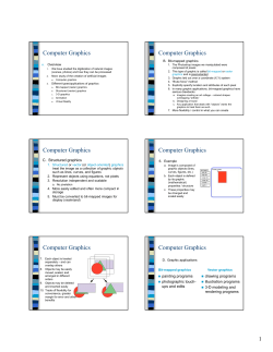 Computer Graphics Computer Graphics Computer Graphics