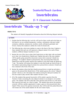 Invertebrate &ldquo;Heads-up 7-up&rdquo;