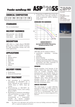 Powder metallurgy HSS ASP&reg;2055