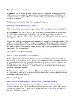 Economics: issues and evaluation Introduction: The three basic