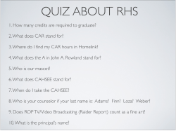 2. What does CAR stand for?