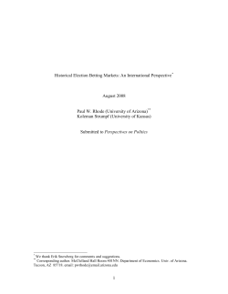 Historical Election Betting Markets - UNC