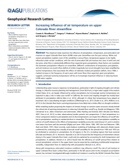 Increasing influence of air temperature on upper Colorado River
