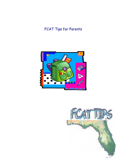 FCAT Tips for Parents