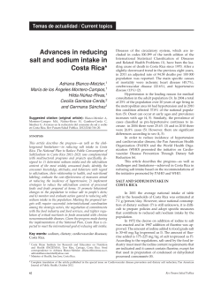 Advances in reducing salt and sodium intake in Costa Rica*