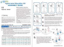 Hydro-wind Education Kit ASSEMBLY GUIDE