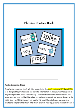 Phonics Practice Book - Loatlands Primary School