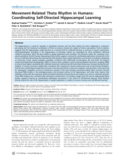Movement-Related Theta Rhythm in Humans
