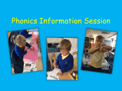 Phonics Information Session