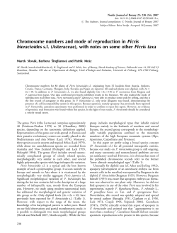 Chromosome numbers and mode of reproduction in Picris