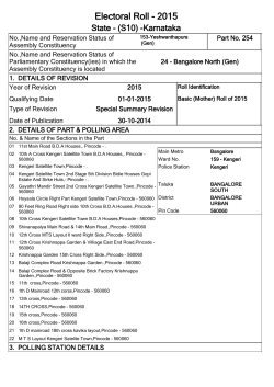Electoral Roll - 2015