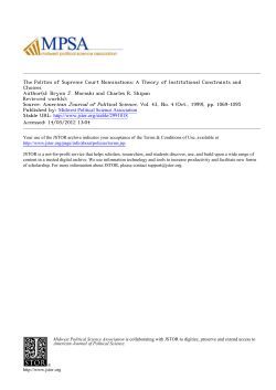 The Politics of Supreme Court Nominations