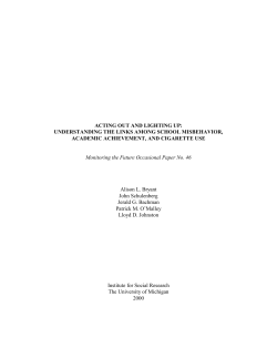 ACTING OUT AND LIGHTING UP: UNDERSTANDING THE LINKS