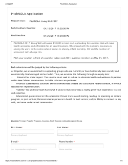 PitchNOLA Application - Propeller