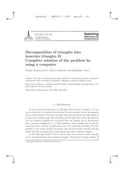 Decomposition of triangles into isosceles triangles II Complete