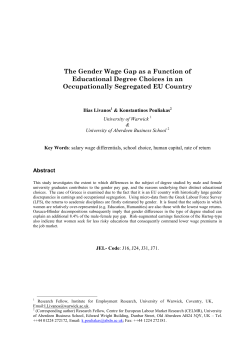 The Gender Wage Gap as a Function of Educational Degree