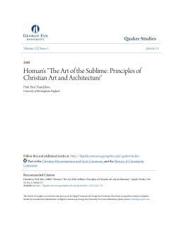 Homan`s "The Art of the Sublime: Principles of Christian Art and