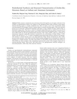 Hydrothermal Synthesis and Structural