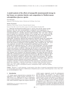 A model analysis of the effects of nonspecific monoterpenoid