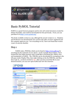Basic PyMOL Tutorial