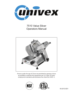 7510 Value Slicer Operators Manual