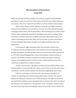 Misconceptions of Nonviolence