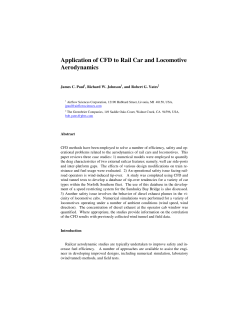 Application of CFD to Rail Car and Locomotive Aerodynamics