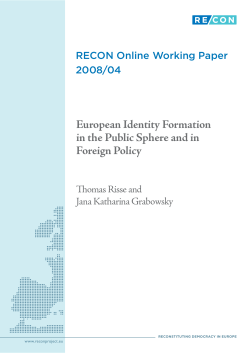 European Identity Formation in the Public Sphere and in Foreign
