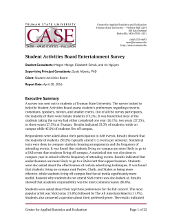 Spring 2016 Survey Results - Student Activities Board