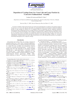 Deposition of Coatings from Live Yeast Cells and Large Particles by