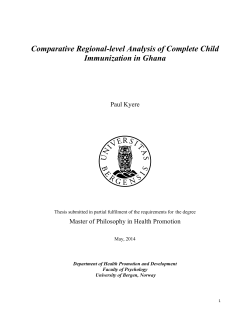 Comparative regional-level analysis of complete child - (BORA)