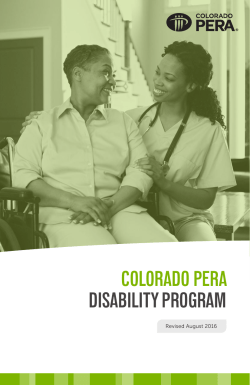 COLORADO PERA DISABILITY PROGRAM