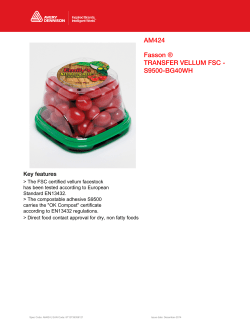 AM424 Fasson ® TRANSFER VELLUM FSC - S9500