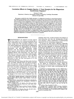 R. N. Zare, "Correlation Effects in Complex Spectra I. Term Energies