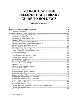george h.w. bush presidential library guide to
