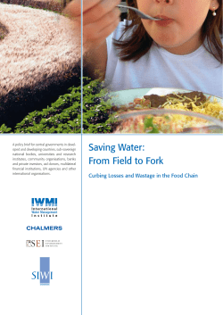 Saving Water: From Field to Fork