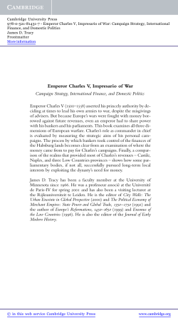 Emperor Charles V, Impresario of War Campaign Strategy