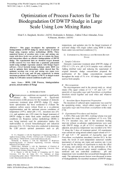 Optimization of Process Factors for The Biodegradation Of
