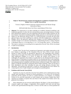 1 Reply to &ldquo;Basal buoyancy and fast-moving glaciers: in defense of