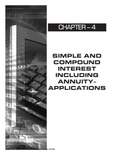 simple and compound interest including annuity– applications