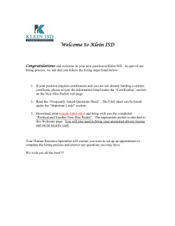 Professional New Hire Packet