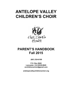 ANTELOPE VALLEY CHILDREN`S CHOIR
