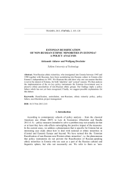 estonian russification of non-russian ethnic minorities in estonia?