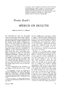 Proctor Knott`s speech on Duluth. - Collections