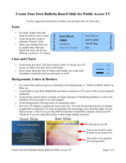 Create Your Own Bulletin Board Slide for Public Access TV Good